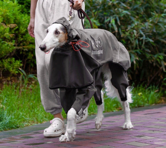 full coverage waterproof dog raincoat