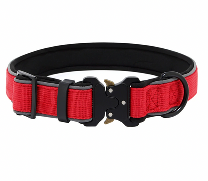 Red reflective waterproof dog collar
