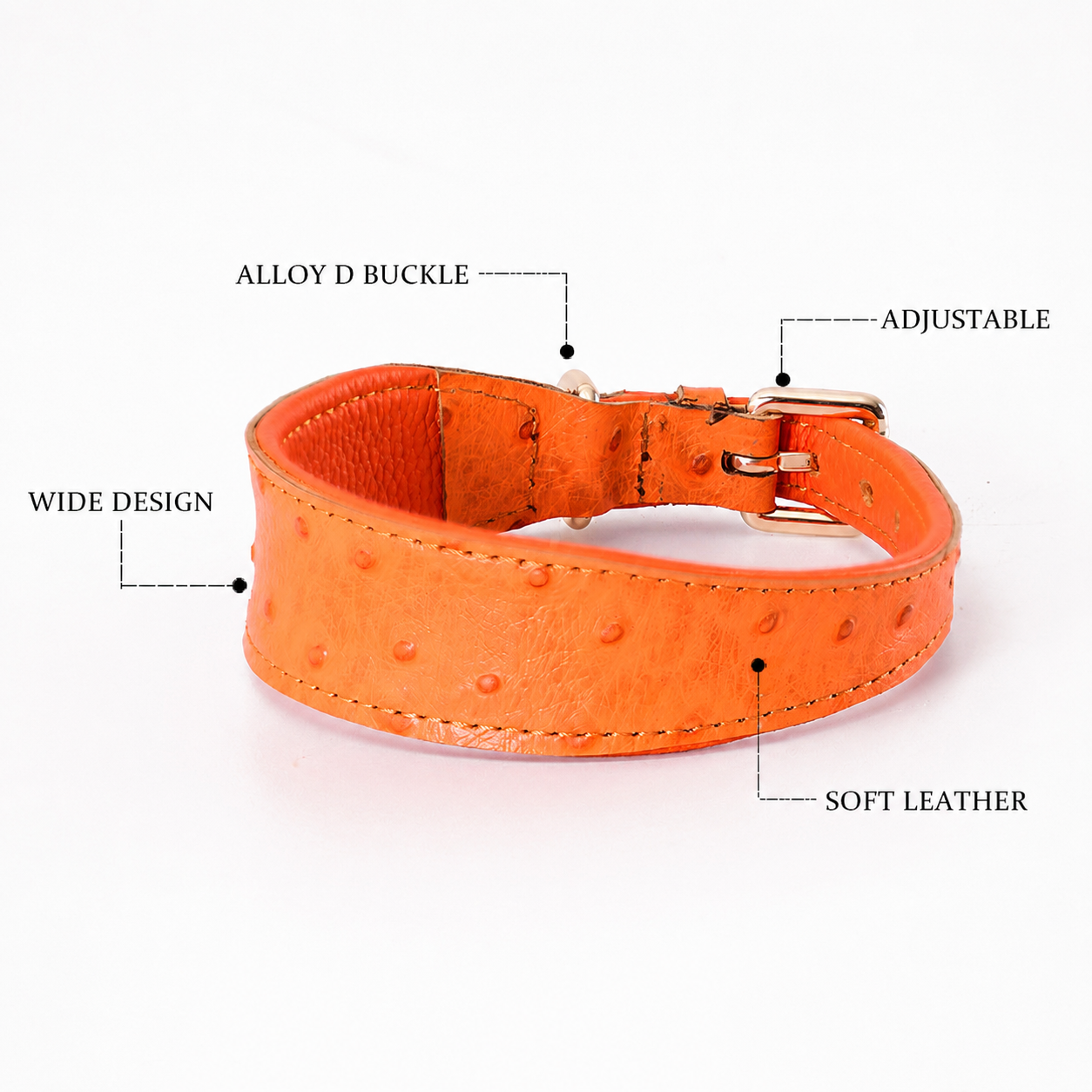 Heritage Leather Collar-Premium Wide Comfort Dog Collar