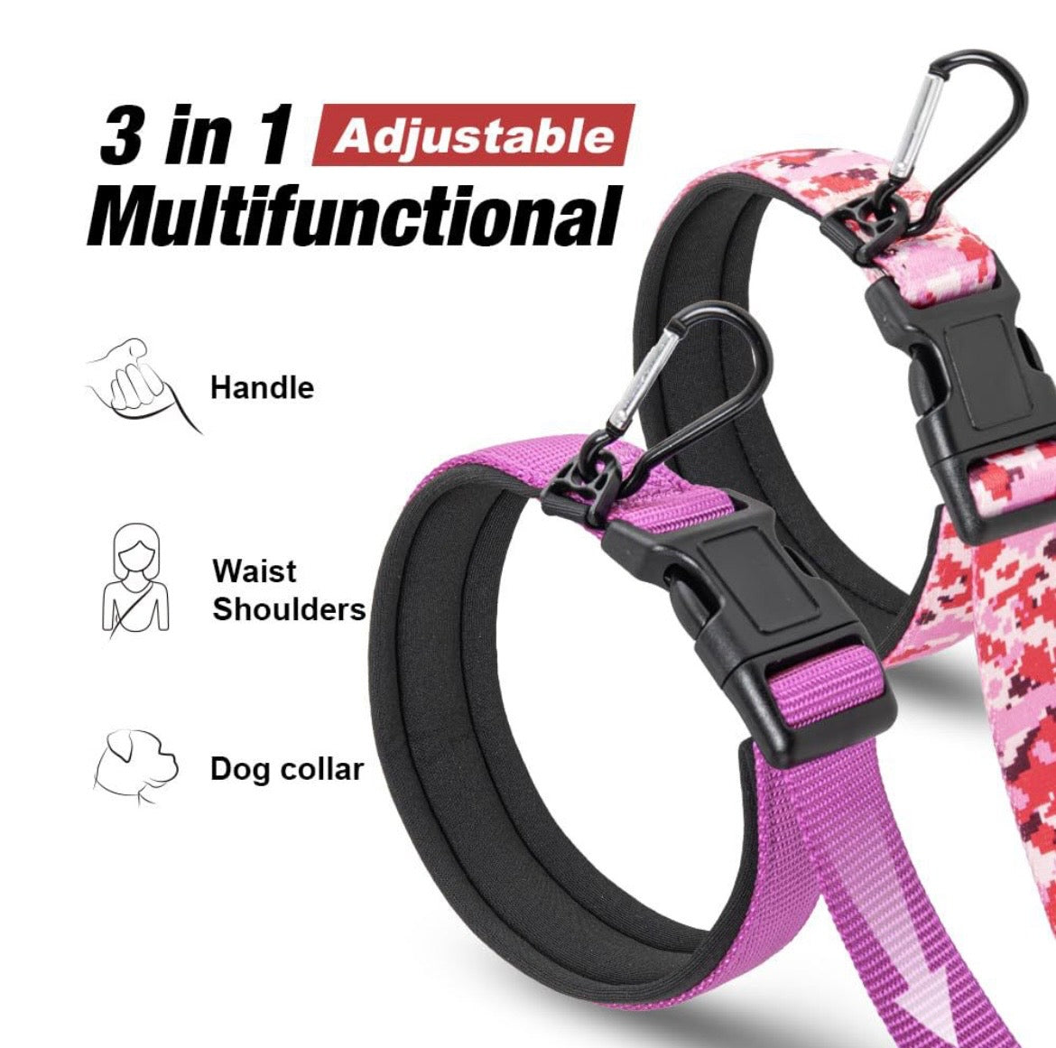 3 in 1 multi function dog leash