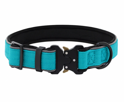 Blue reflective waterproof dog collar