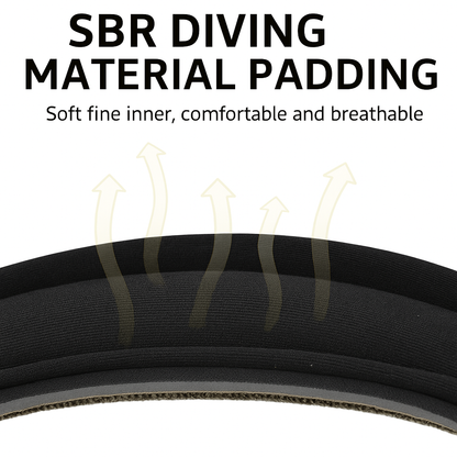 Close-up of SBR diving material padding dog collar