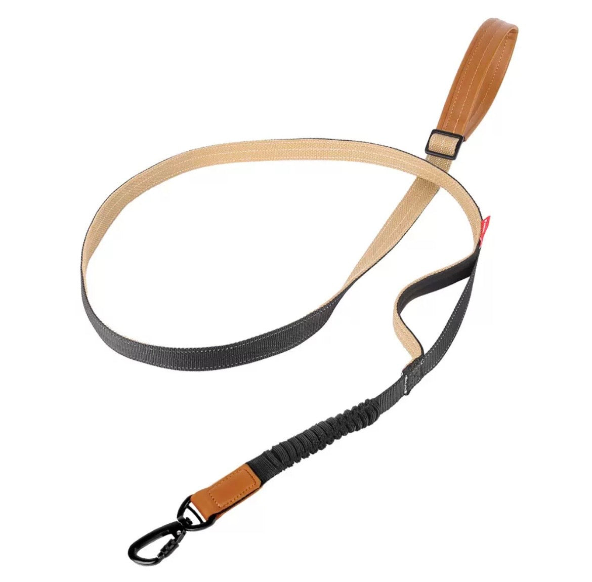 beige crossbody dog leash for outdoor adventures