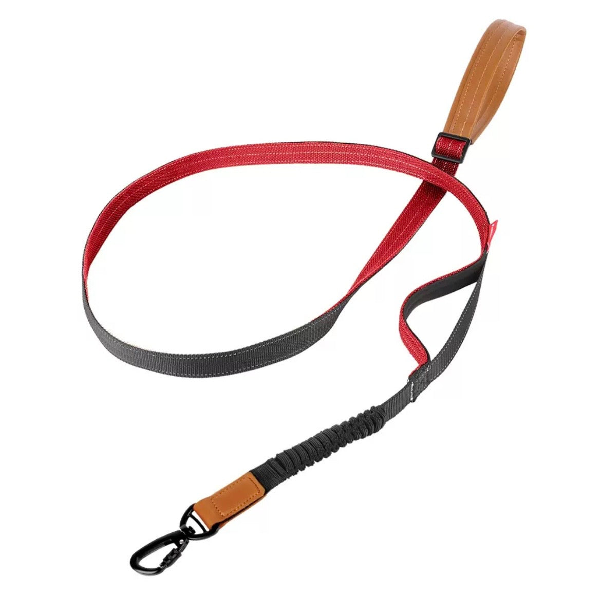 red crossbody dog leash for outdoor adventures