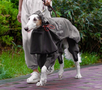 full coverage waterproof dog raincoat