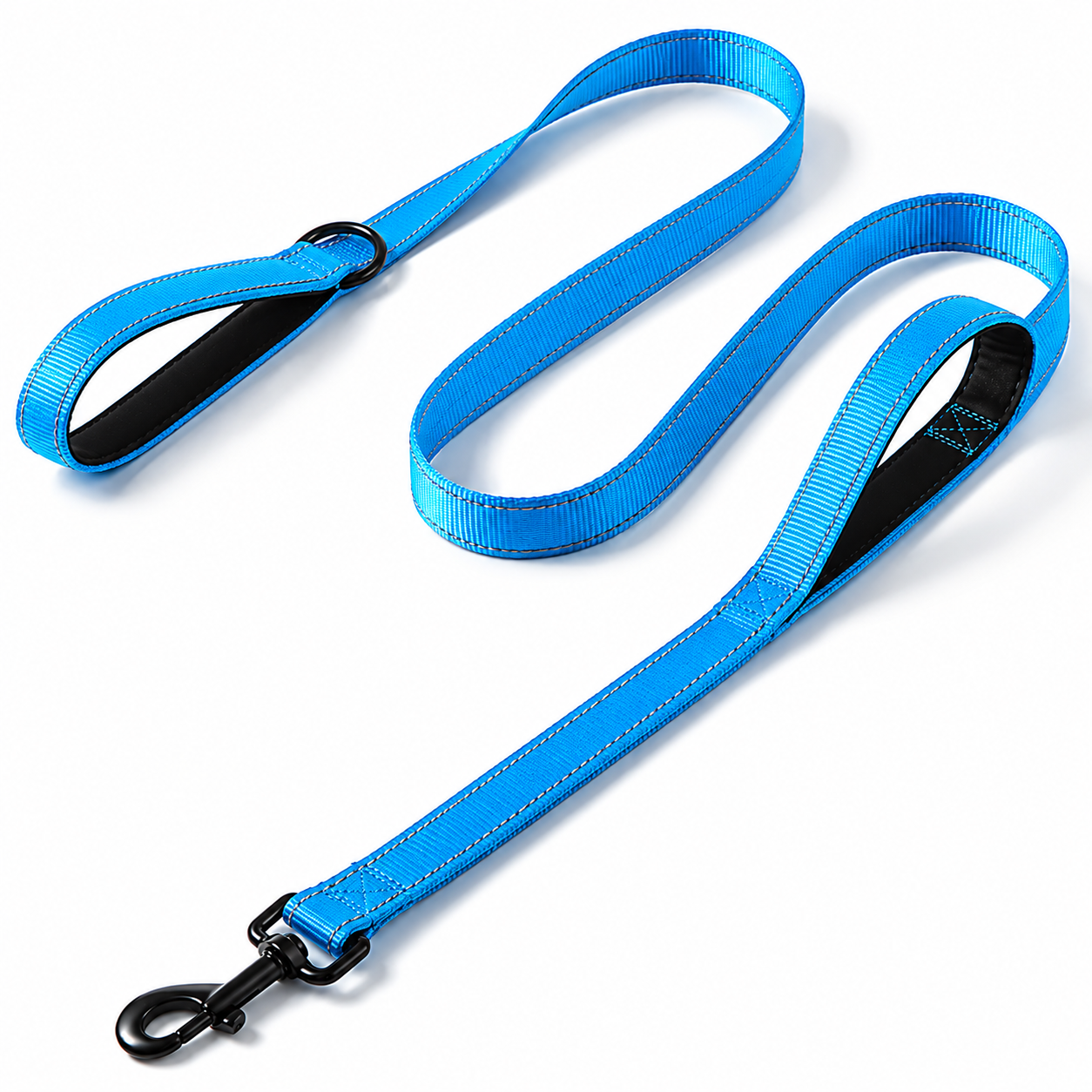 blue reflective dog leash